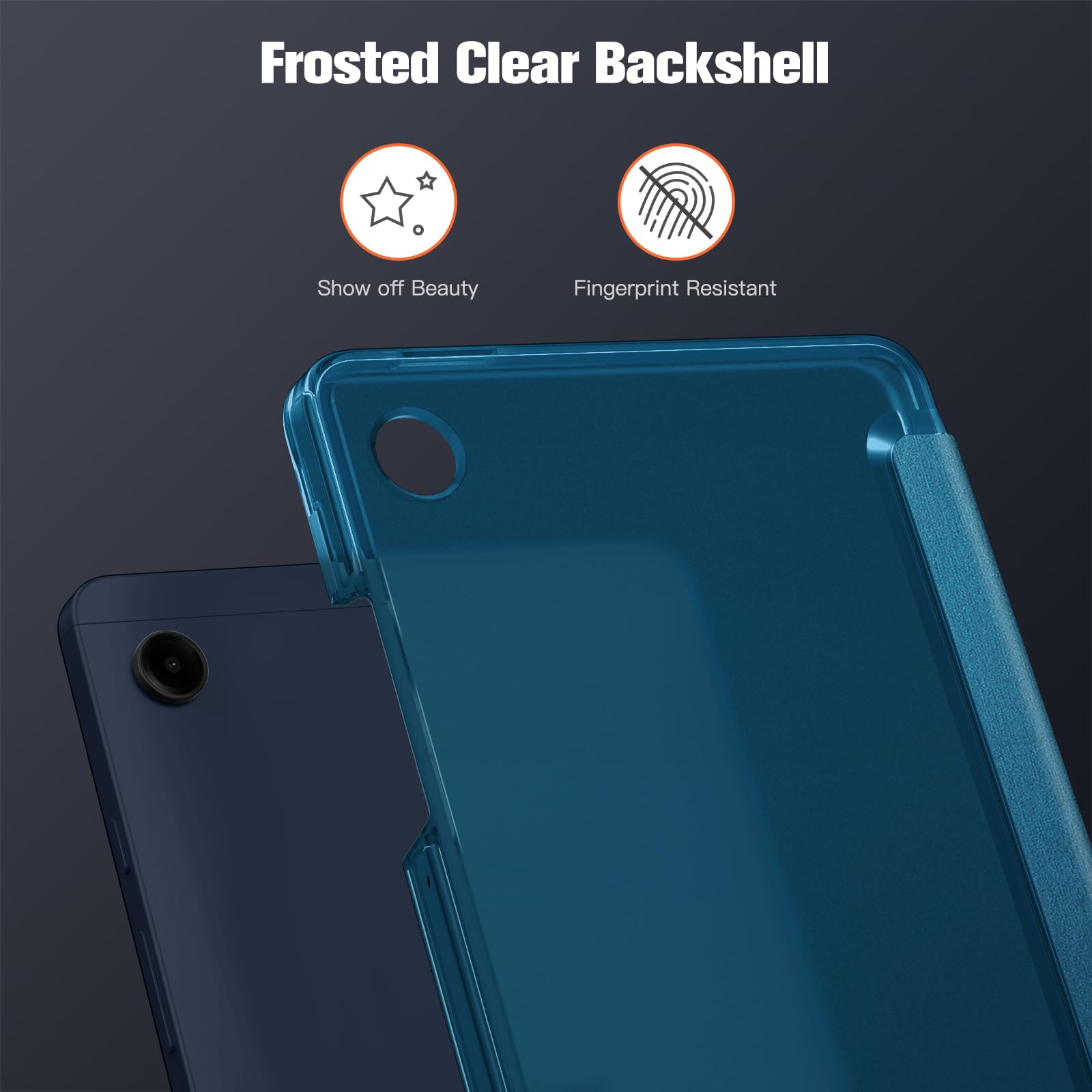 FINTIE Cover per Samsung Galaxy Tab A11 8.7 Pollici 2025 / Tab A9 8.7" 2023, Custodia Posteriore Opaca Traslucida, Teal