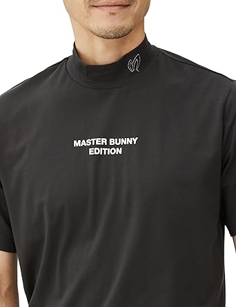 Amazon | [マスターバニー] メンズ 半袖 ハイネックシャツ (刺繍ロゴ