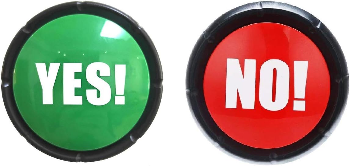 Joffreg NO Sound Button,Yes Sound Button,Pack of 2