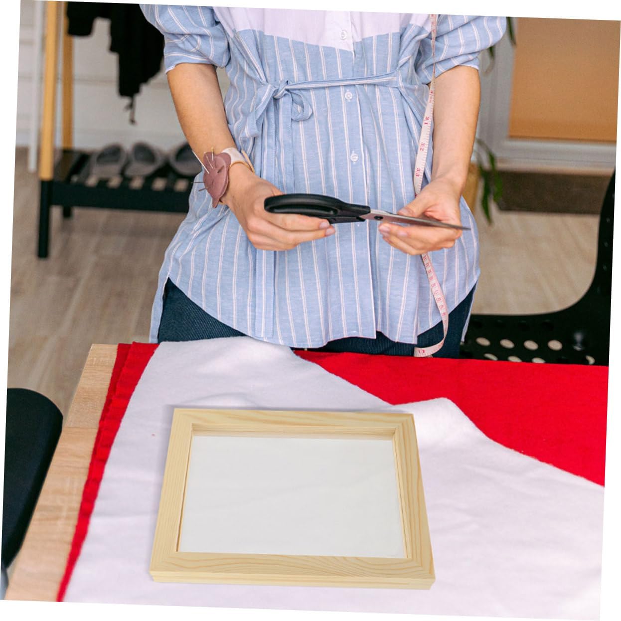 Hohopeti 2pcs DIY Papermaking Kit Wooden Frame Screen Mould and Deckle for Boys and Wooden Paper Making Frame