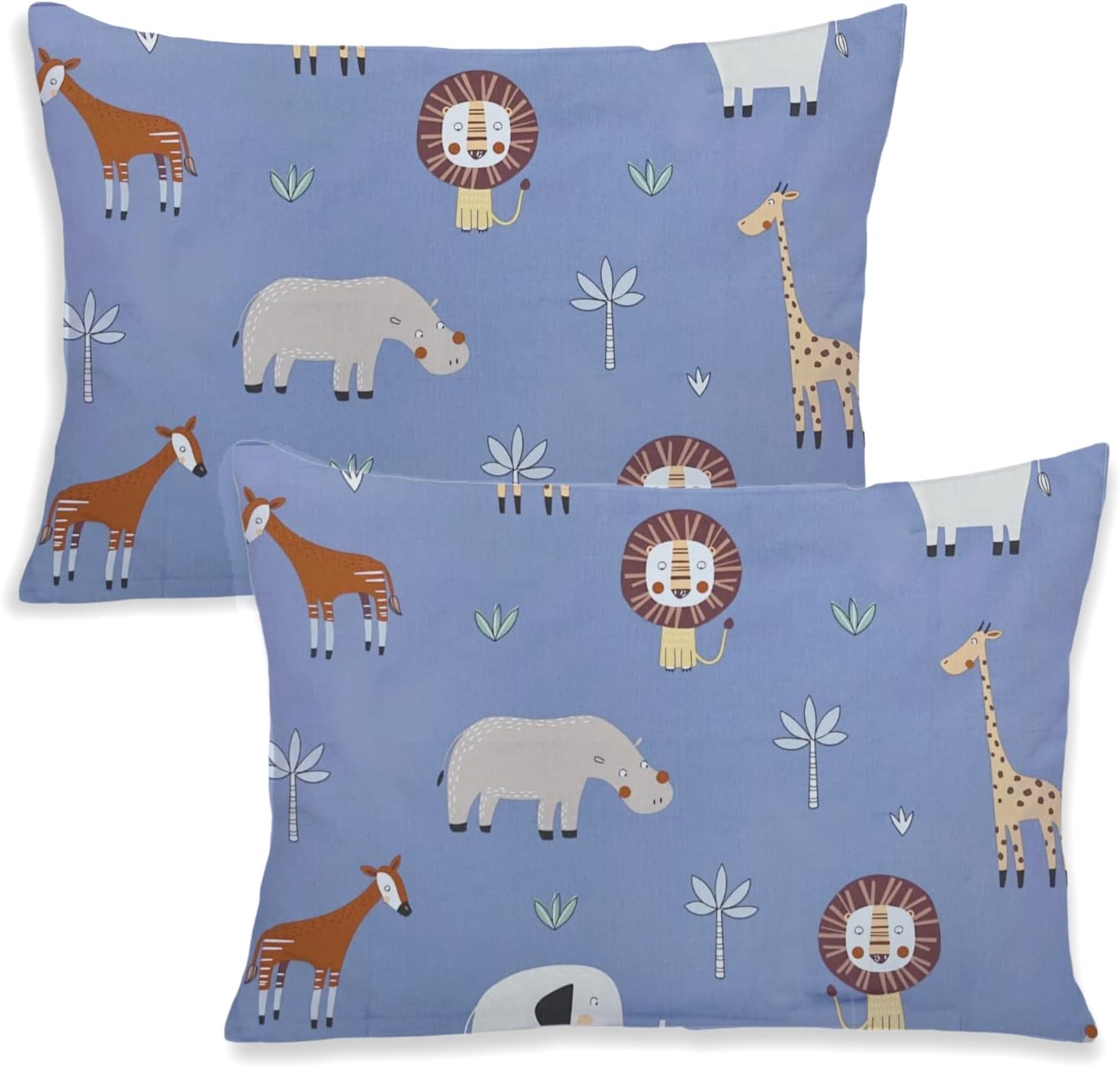 100 Cotton Toddler Pillowcase 2 Pack, 60 x 40 cm Cot Bed Pillow Cover