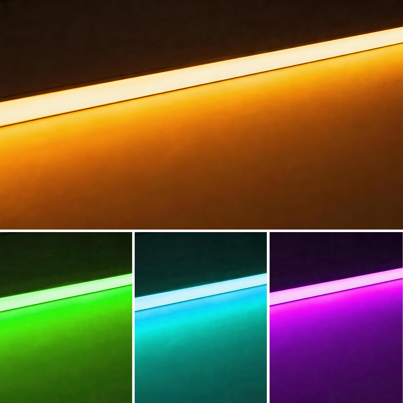 Zestaw 10 profili aluminiowych LED, srebrny kanał aluminiowy LED w kształcie litery U z mlecznobiałą pokrywą, zaślepkami i klipsami montażowymi, aluminiowy profil wytłaczany do taśm LED V02