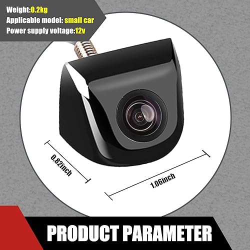 Miniatura 2 de 1 cámara HD de respaldo para automóvil, gran angular de 170 grados, IP68, impermeable, de metal, sin luz, repuesto de cámara de vehículo, accesorios