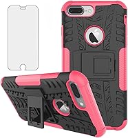 Vista 12 de Funda de teléfono para iPhone 7plus 8plus 7/8 Plus 5.5 con protector de pantalla de vidrio templado y soporte, accesorios híbridos duros