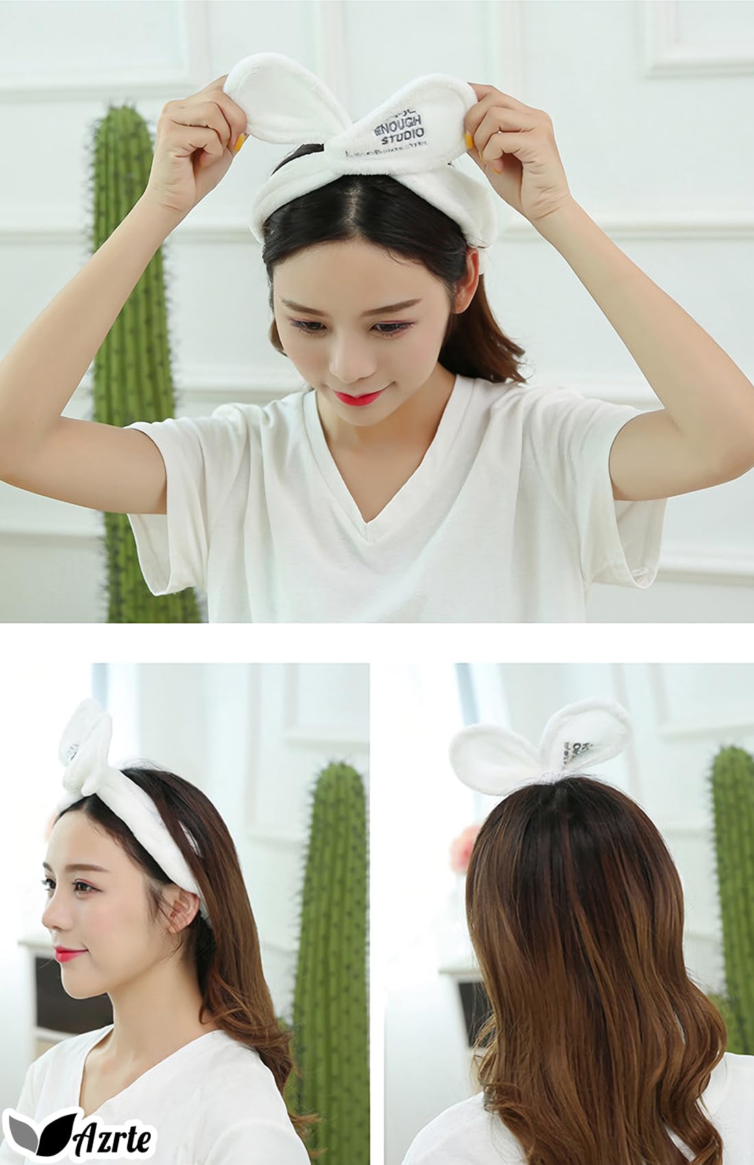 Amazon.co.jp: [アズルテ] うさ耳 ヘアバンド レディース うさみみ お