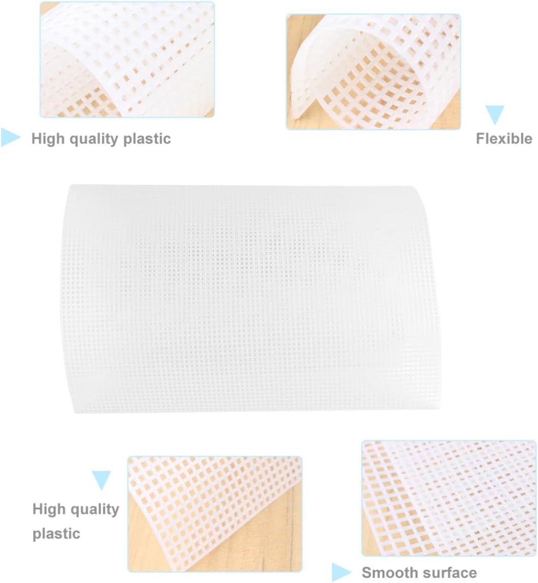 3pcs Embroidery Canvas Sheets Mesh Plastic for DIY Coaster Knit Crochet Craft