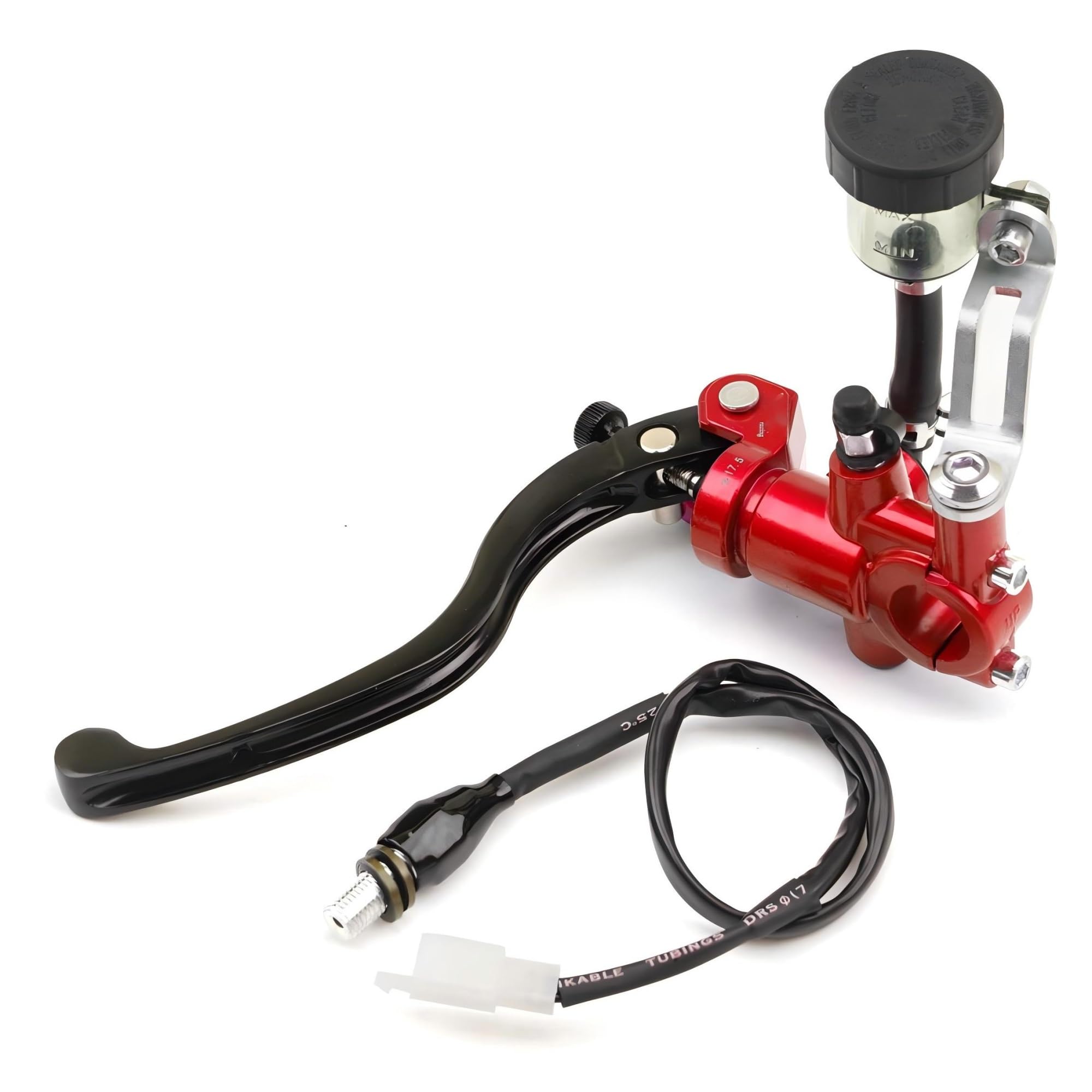 Riderai Left Red Motorbike Clutch Levers Universal Motocycle Radial Brake Clutch Pump For Master Cylinder Levers Handle 17.5Mm Piston(Left Red)