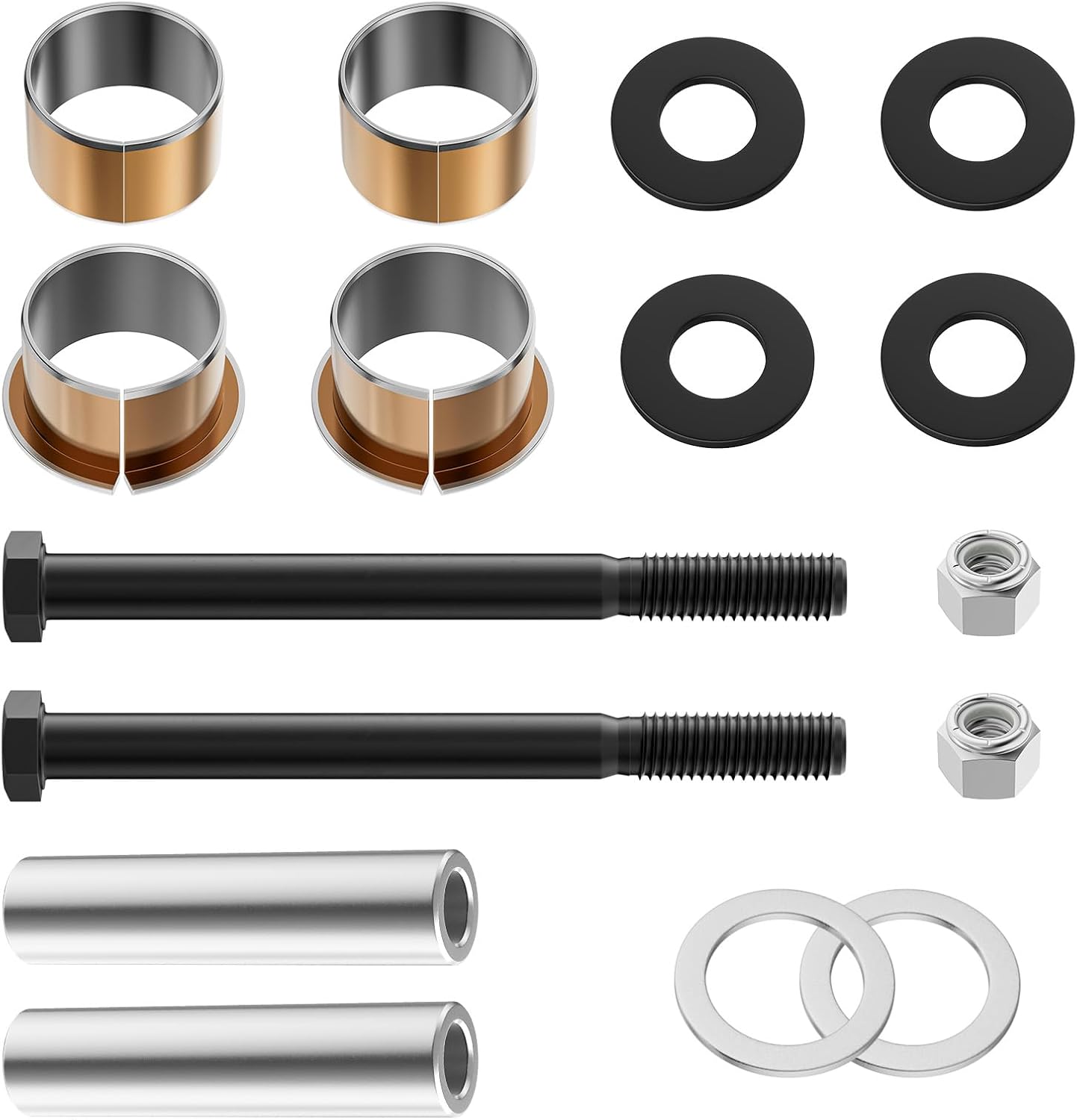 EZGO TXT/PDS Golf Cart Bushing Spindle King Pin Kit with Bushing Spindle, King Pin Tube, Claw Copper Sleeve, Suitable for 2001-Up EZGO TXT/PDS Golf Cart, Replacement OEM#: 70749G01, 70745G01