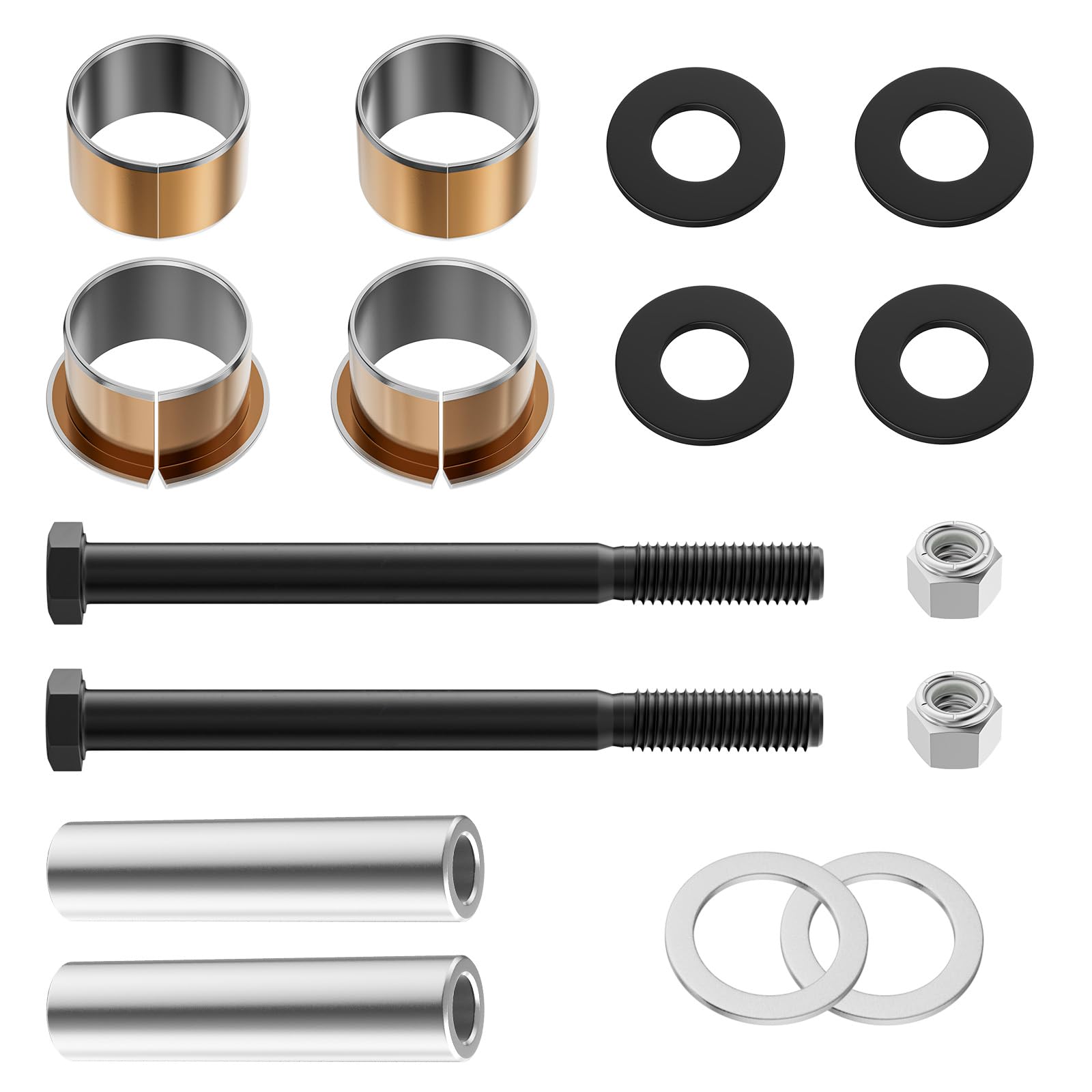 CartClan EZGO TXT/PDS Golf Cart Bushing Spindle King Pin Kit with Bushing Spindle, King Pin Tube, Claw Copper Sleeve, Suitable for 2001-Up EZGO TXT/