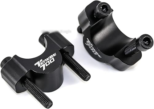 Vista 2 de ARMERI Riser Clamps for Tenere 700 Tenere700 XT700Z XTZ 700 Motorcycle Handlebar Risers Clamp Mounting Clamp Mount Riser Clamps CNC (Color : Black)