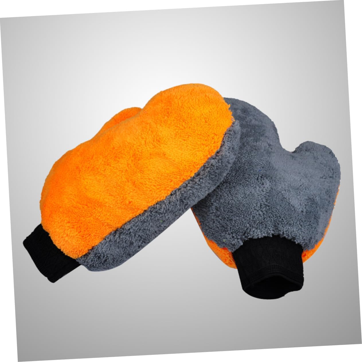 OUNONA Coral Fleece Car Wash Mitt Ultra Water Absorption Multi-Functional Cleaning Gloves for Car Detailing One Size Fits