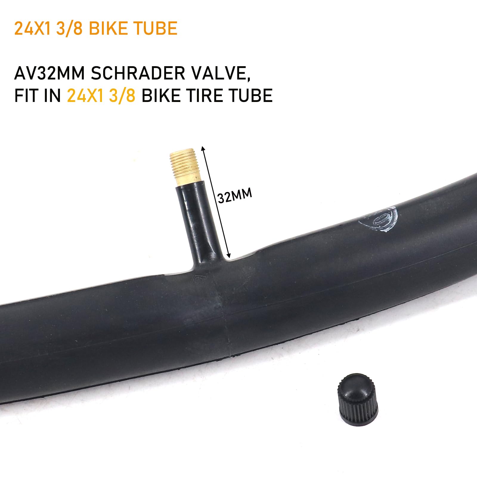 Amazon | 24x1 3/8 自転車チューブ AV32mm シュレーダーバルブ