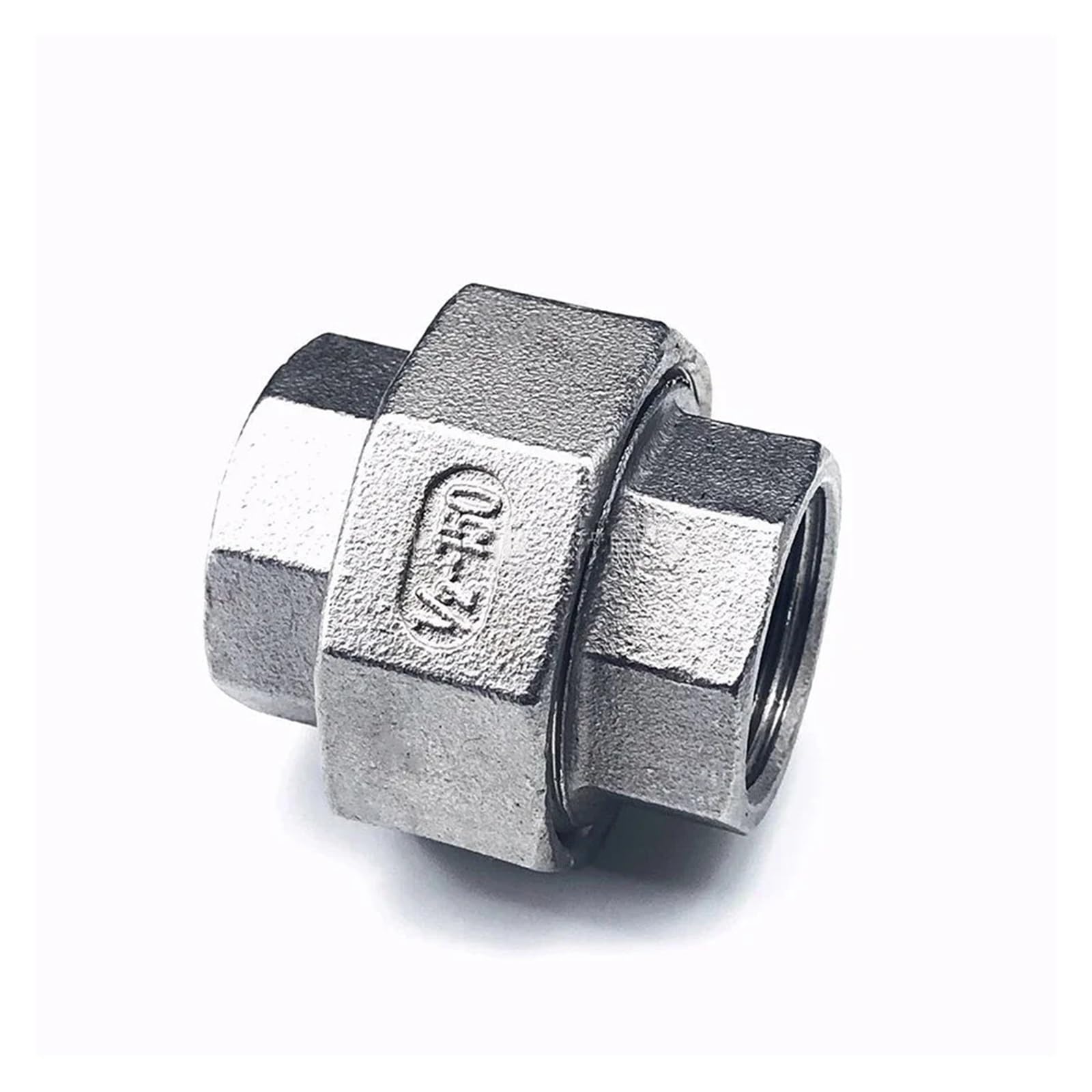 LLBOGRGGN 1PCS 304 Stainless Steel Union Joint Coupling 1/2" BSP Female Thread Cast Pipe Fitting