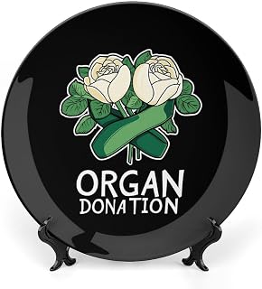 Organ Donation Bone China Decorative Plate Ceramic Dinner Plates Art Crafts for Women Men Gifts with Display Stand