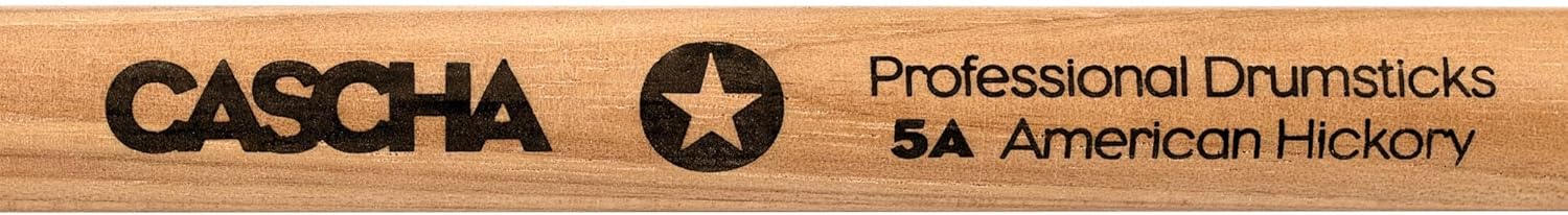 CASCHA HH 2045 Professional Drumsticks 5A, American Hickory, 1 pair (2 Sticks)