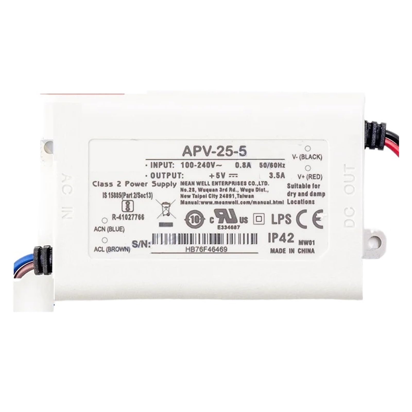 LEOTNNDQ APV-25 APV-25-12 25W Single Output Switching Power Supply 12V 2.1A