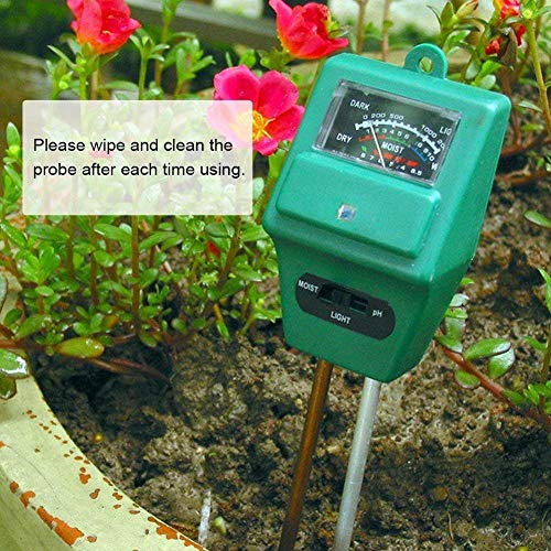 Image of Soil Moisture Light Inspect Acidity Meter Ph Tester 3 in 1 Soil Thermometer for Plant Health Garden Accessories Thermometer