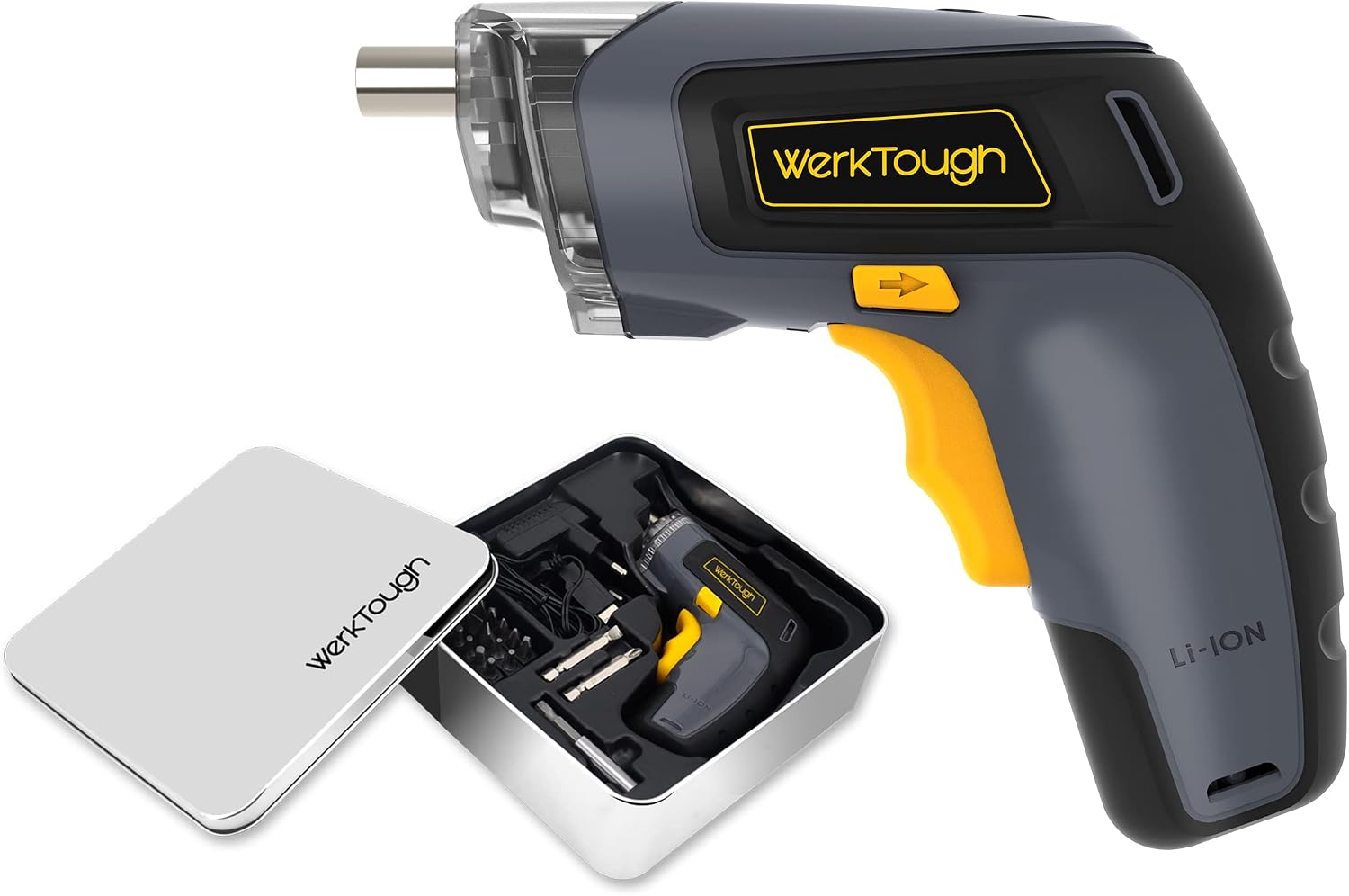 Uniteco Cordless Screwdriver 3.6/4V Lion Battery USB Plug Drill Driver Home Repair Rechargeable Tool Kit With LED Light Gift Box Tool Set