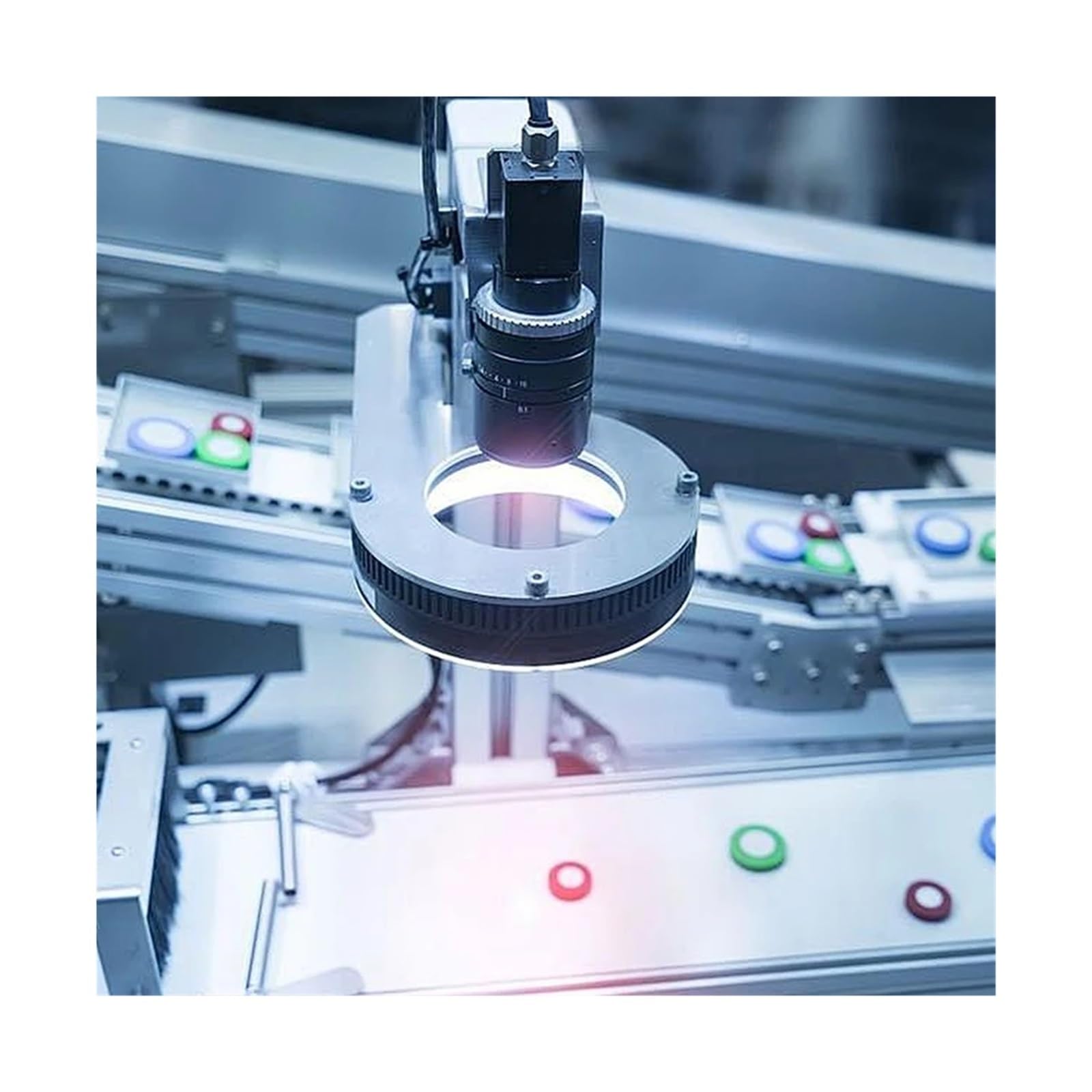 Vision industrielle industrielle, anneau lumineux à 90 degrés - Intensité lumineuse stable une utilisation longue et rapprochée(blanc,DBS-R6090)