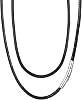 FaithHeart Braided Leather 2MM3MM Necklace Cord for Men with Stainless Steel Snap Clasp, Waterproof Woven Wax Rope Chain for Pendant with Delicate Gift Box