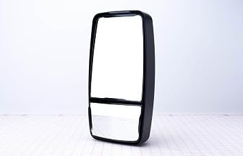 Rosco M815 AccuStyle 8" x 15" Exterior Mirror Head | Manual/Unheated | Two Point Mount | Fits IC, Thomas and other School Bus, Transit Shuttle & Commercial Truck | Universal Left/Right | Black
