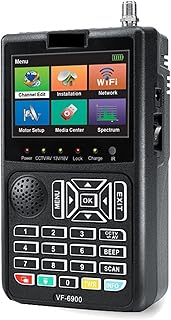 Satellite Finder Signal Meter Digital Signal Finder LCD Screen DVB Receptor for QPSK Satellite Signal Meter Finder Commissioning of Ground Antenna for Adjusting Sat Dish (Color : VF-6900 PRO, Size :