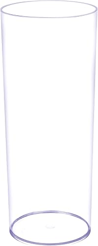 Simply Elegant Acrylic Flower Vase – Cylinder Centerpiece – Plastic Floral Vase – 7”W x 20”H – Clear