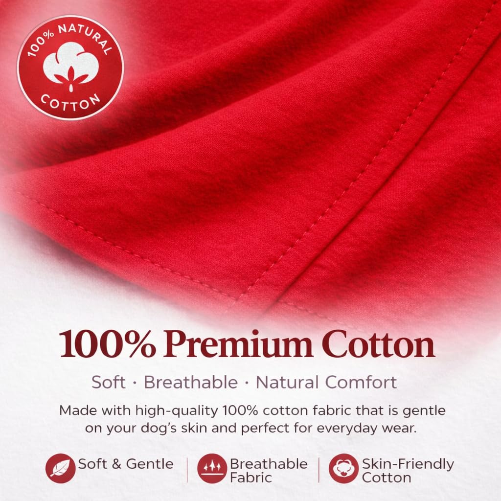 Lovelonglong Pet Clothing Dog Costumes Basic Blank T-Shirt Tee Shirts for Small Dogs Red S - 2