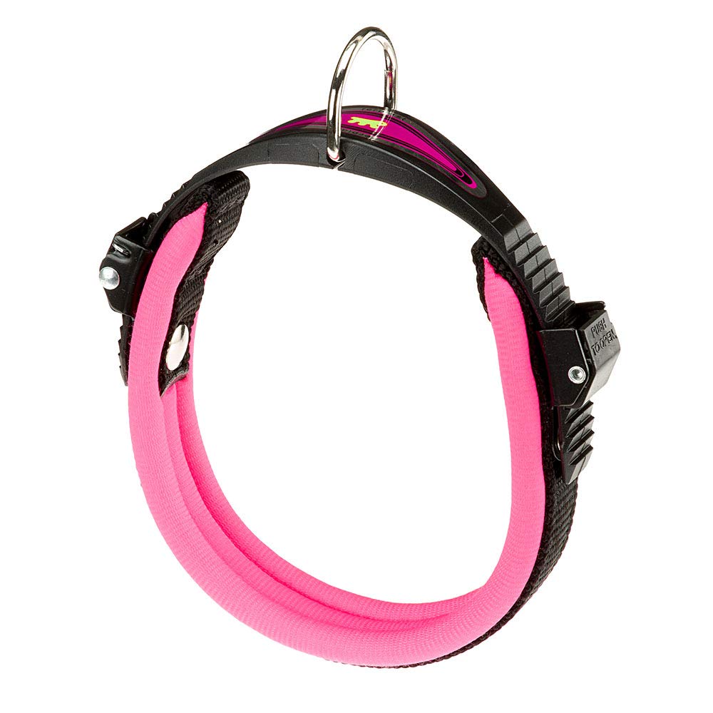 Ferplast Ergofluo Dog Collar, 34-42 cm, Fuchsia