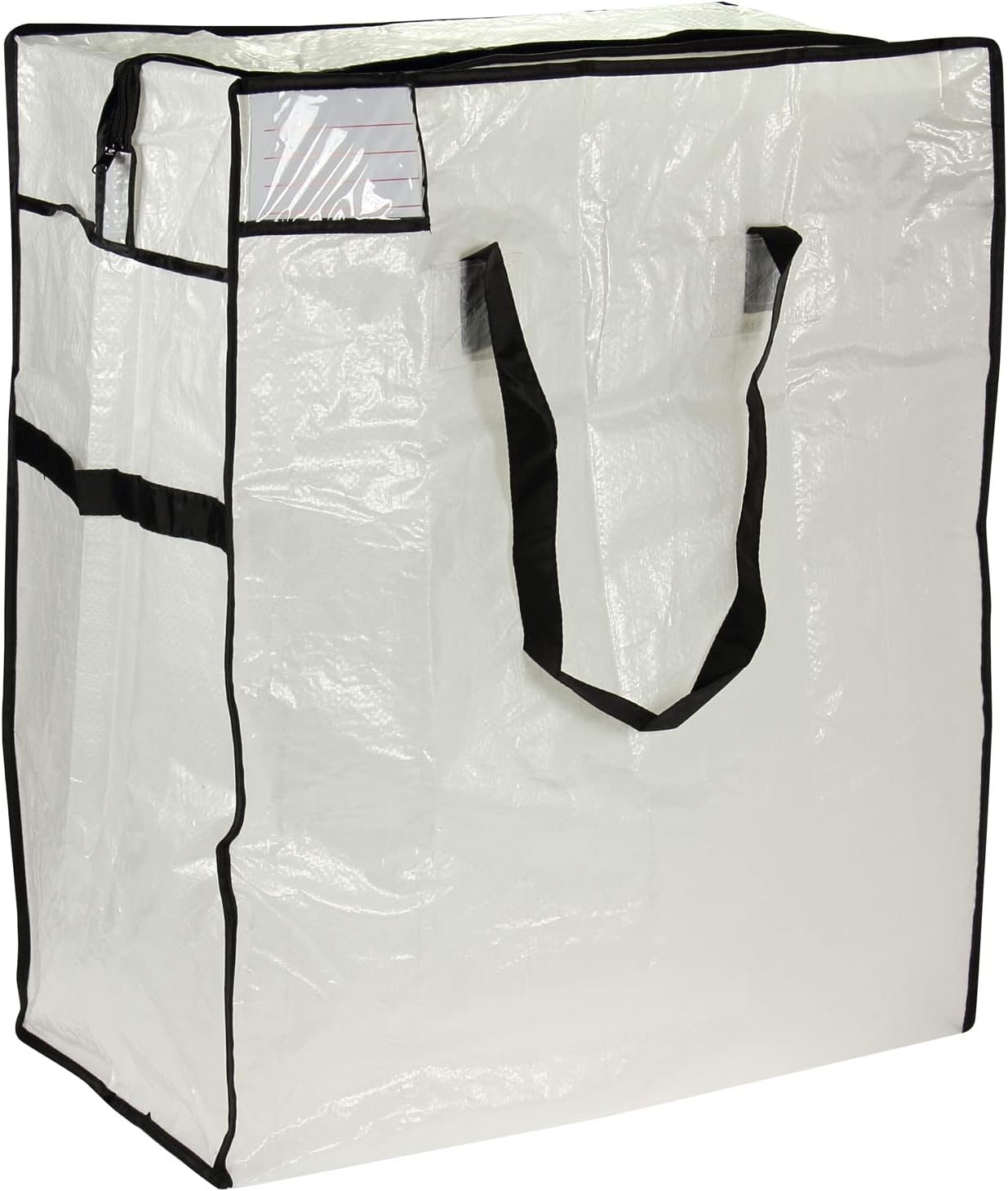 Medium Storage Bag, Clear Polyethylene with Black Trim