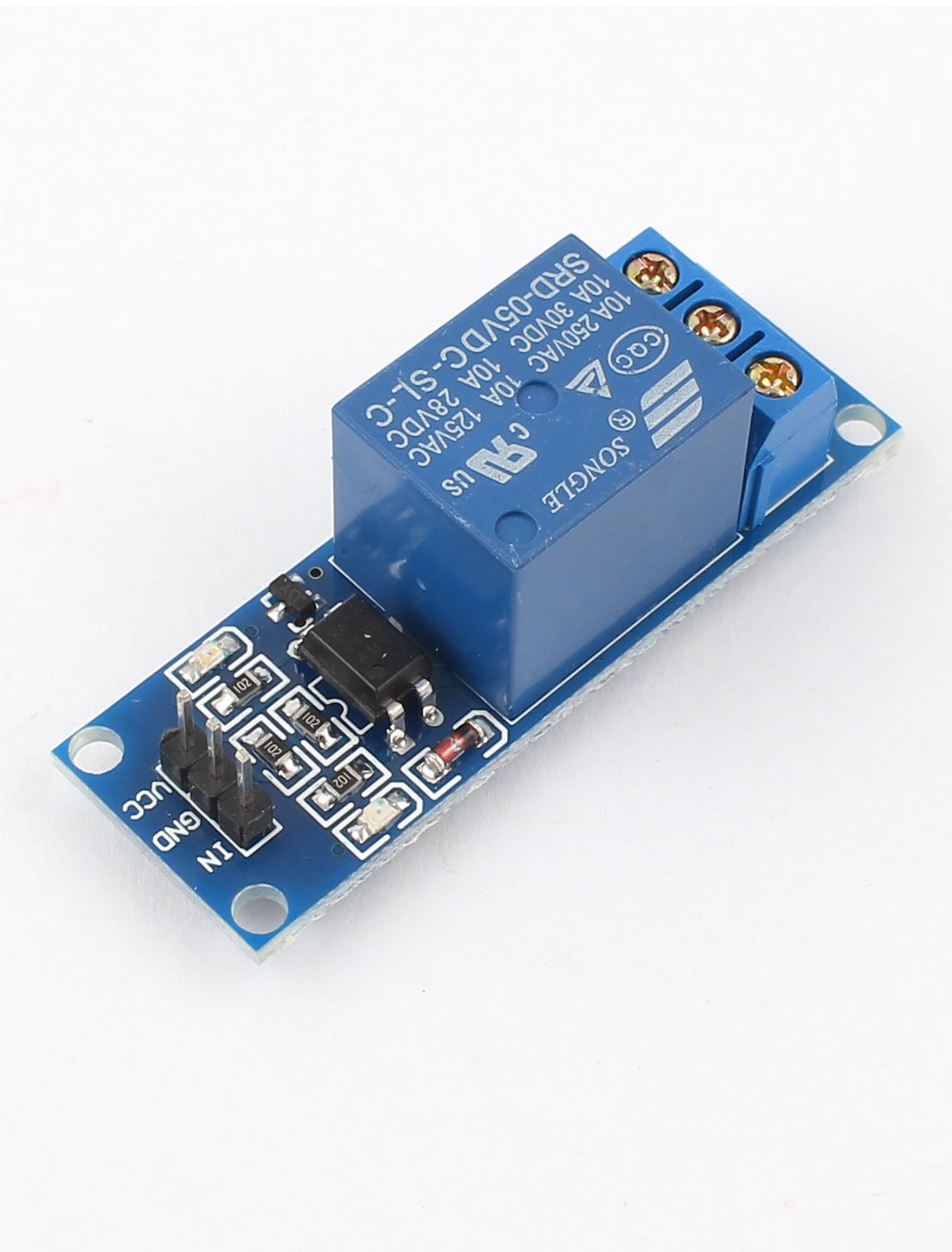 Uxcell a14120300ux0287 1 Channel Optocoupler Relay Module Board Shield for PIC AVR DSP, DC 5V