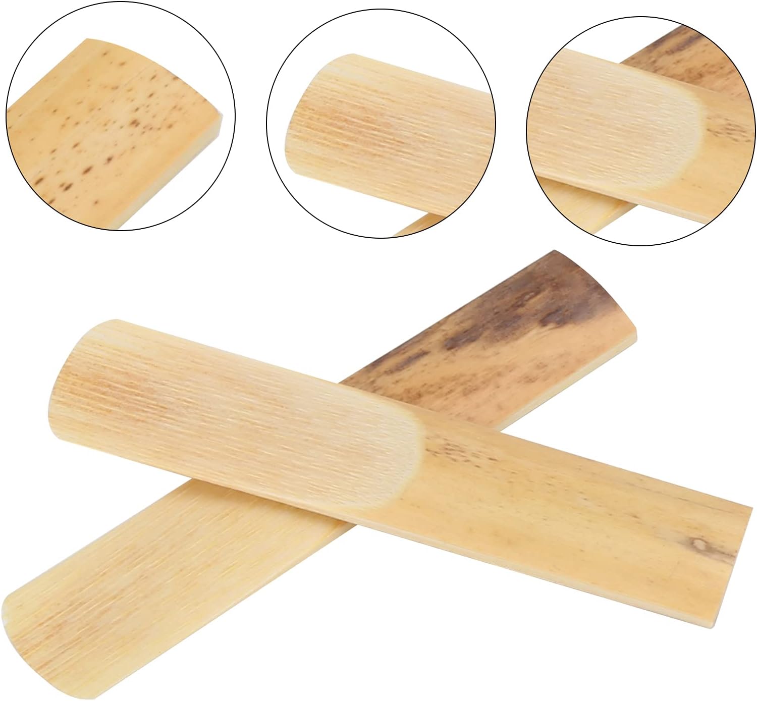 10PCs Tenor Saxophone Reeds Tenor Sax Accessories With Plastic Protective Cover Woodwind Musical Instrument Accessories for Beginners Educators Students : Musical Instruments