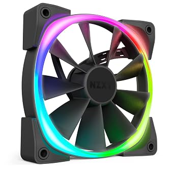 NZXT AER RGB 2 Black - 140mm - RGB LED - Fluid Dynamic Bearing - PWM Fan for Hue 2 - Single