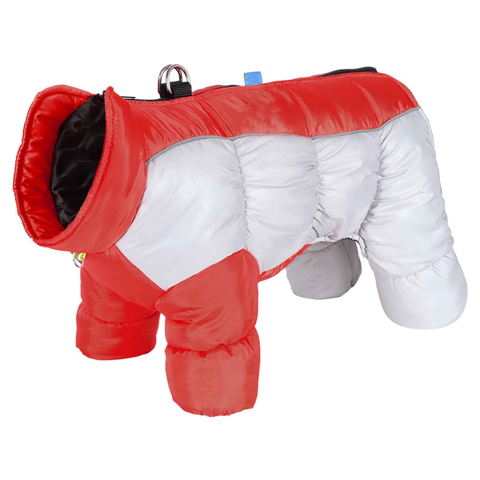 Hundemantel Wasserdicht, Reflektierend Hundejacke, Wärme Hundemantel, Winddicht Hundejacke Mit D-Ring, Für Kleine Hunde, Camping Wandern,Rot,3XL