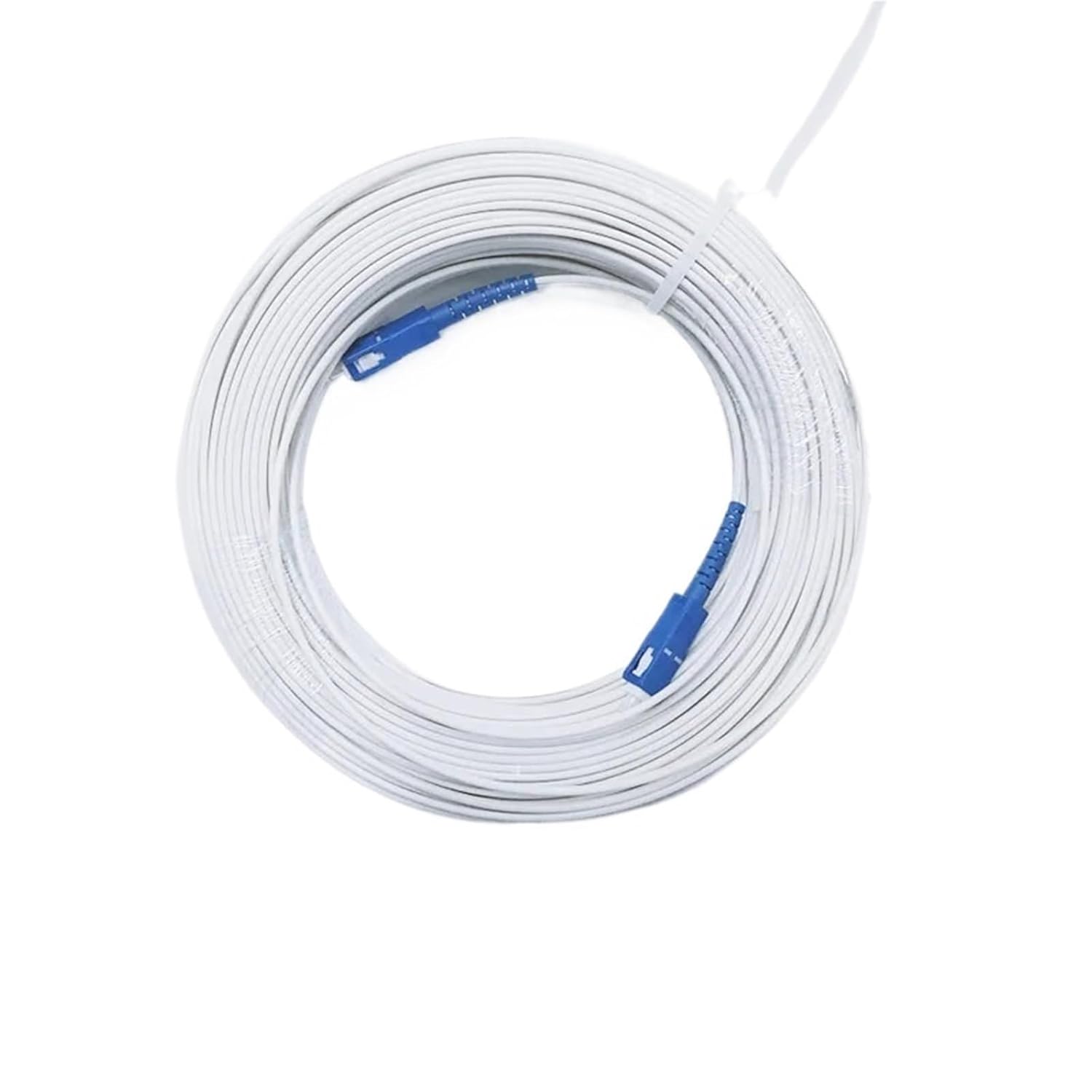 Indoor Fiber Optic Cable SC FC ST LC UPC Patch Cords and Jumpers 2 Steel 1 core SM Fiber Optic Drop Cable(SCUPC-SCUPC 50M)