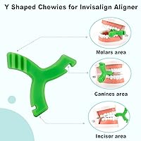 Vista 3 de DLENP - Masticables para alineador Invisalign, 4 unidades masticables en forma de Y para bandejas de alineador de asiento de ortodoncia