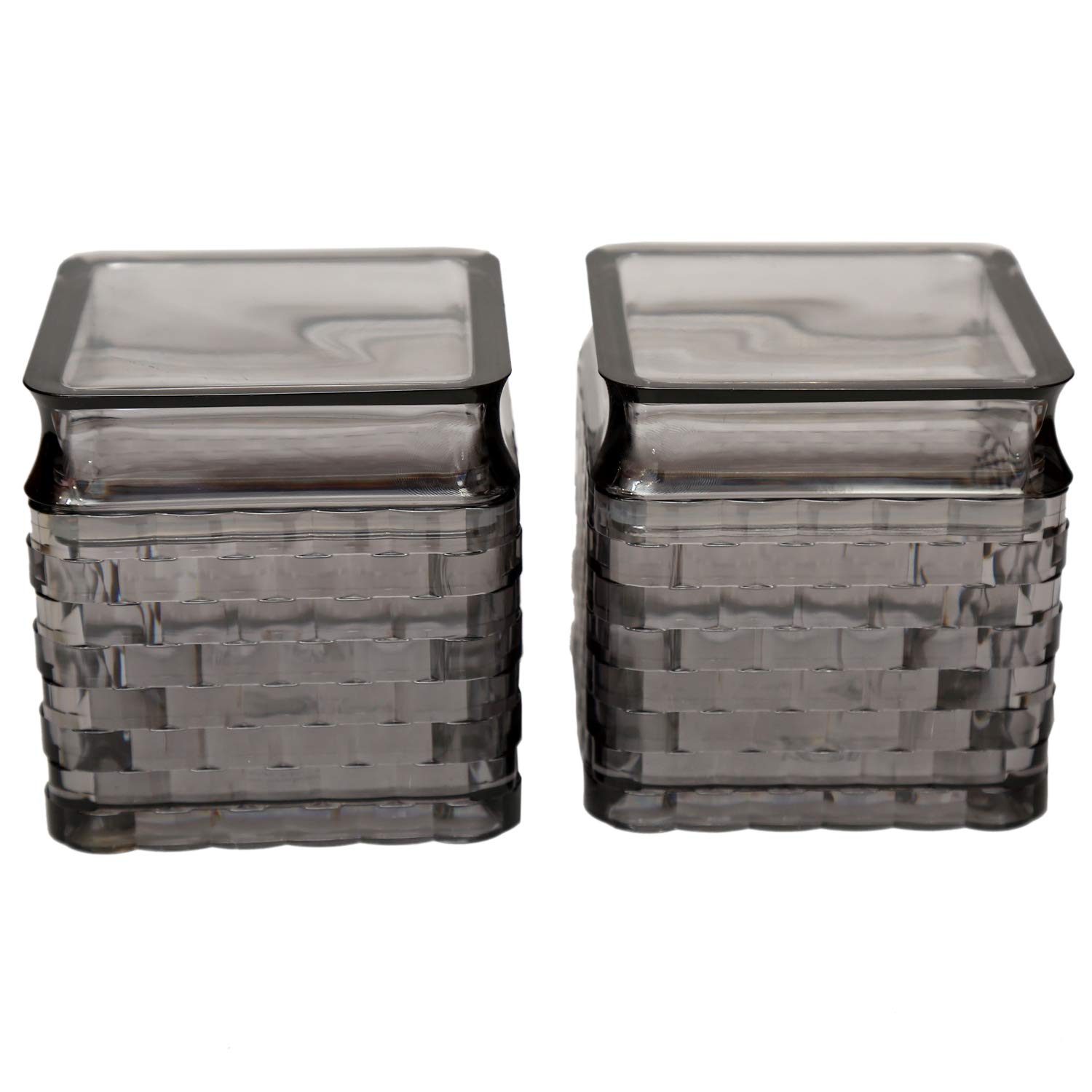 Jaypee Plus KRYSTA Plastic Dry Fruit & Snacks Set of 2 Pcs | BPA Free Airtight Jars | Durable & Break Resistant 500 ml, Smoke Grey