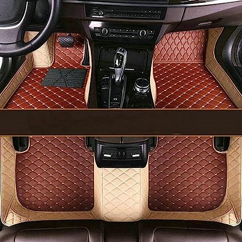 Tapis de sol en cuir pour KIA Sorento 3 5-places 2014-2020 marron