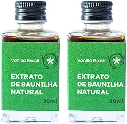Extrato De Baunilha Natural Vanilla Brasil 30 Ml Zero Açúcar - Kit 2