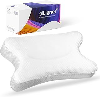 aiLigner orthopädisches Nackenkissen, 3-lagig & höhenverstellbar | Ergonomisches Kopfkissen aus Memory Foam für alle geeignet | Nackenstütz-Kissen für Seitenschläfer, Rückenschäfer, Bauchschläfer