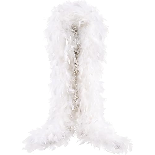 THARAHT Chandelle Feather Boa 19 Color-38g/55g100g 2Yard Dancing Wedding Party Halloween Costume Decoration Feathers boa
