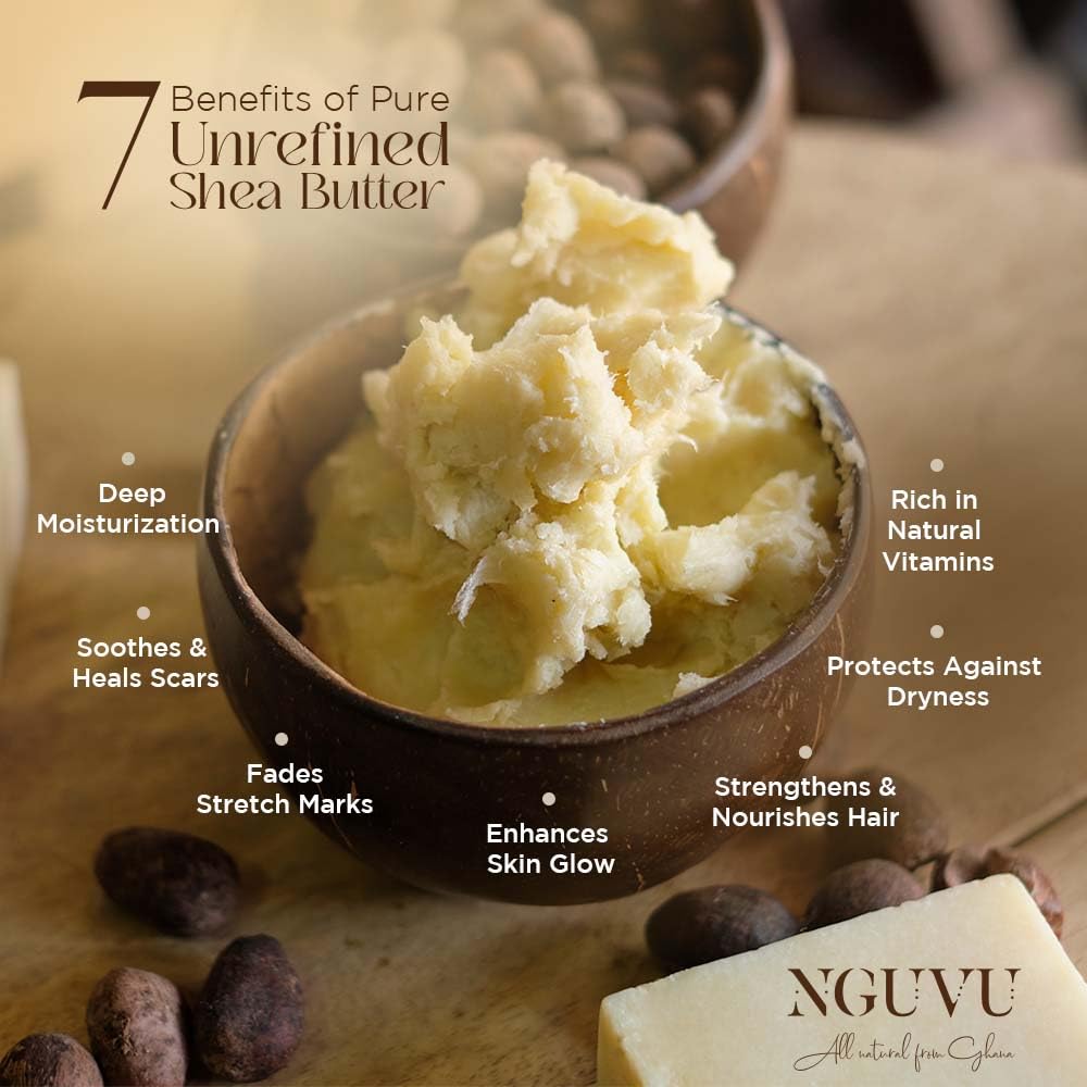 NGUVU 100% Pure Unrefined Grade A Shea Butter 200G- Moisturises and Softens Dry Skin, Essential Fatty Acids & Antioxidants - Image 3