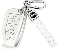 Vista 17 de Funda para llavero Ford con llavero, funda protectora para Ford Explorer Fusion Escape Edge Expedition Maverick Mustang Bronco F150 F250 F350 F450