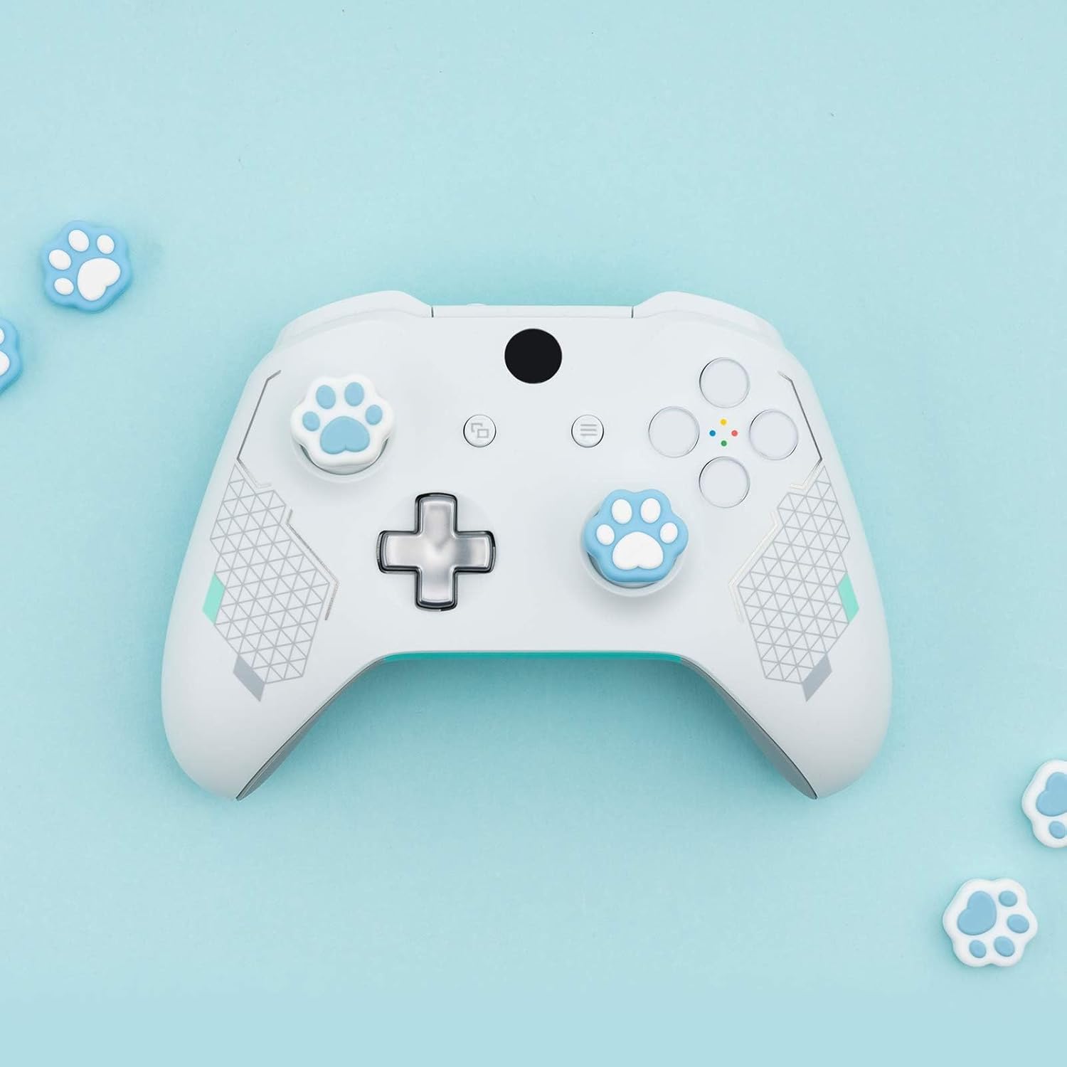 GeekShare Cat Paw Controller Thumb Grips, Thumbsticks Cover Set, 2 Pair / 4 Pcs-Cat Paw Shape (for Xbox)