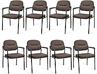 Vista 13 de CLATINA Silla de recepción de invitados, sillas de sala de conferencias, sillas de sala de espera con brazos acolchados, silla de escritorio sin