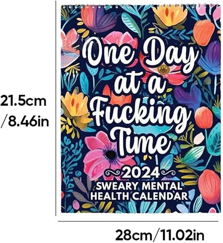 Miniatura 8 de Calendario divertido de salud mental 2024, calendario divertido 2024, calendario de escritorio 2024, calendario de pared, agenda mensual 2024,