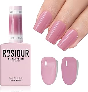 HEMA and TPO Free Nude Pink Gel Nail Polish - 18 ML Jelly Milky Pinky Taupe Nail Polish Gel, Long Lasting Neutral Sheer Clear Color Soak Off Cured for Summer Home Nail Art Salon DIY