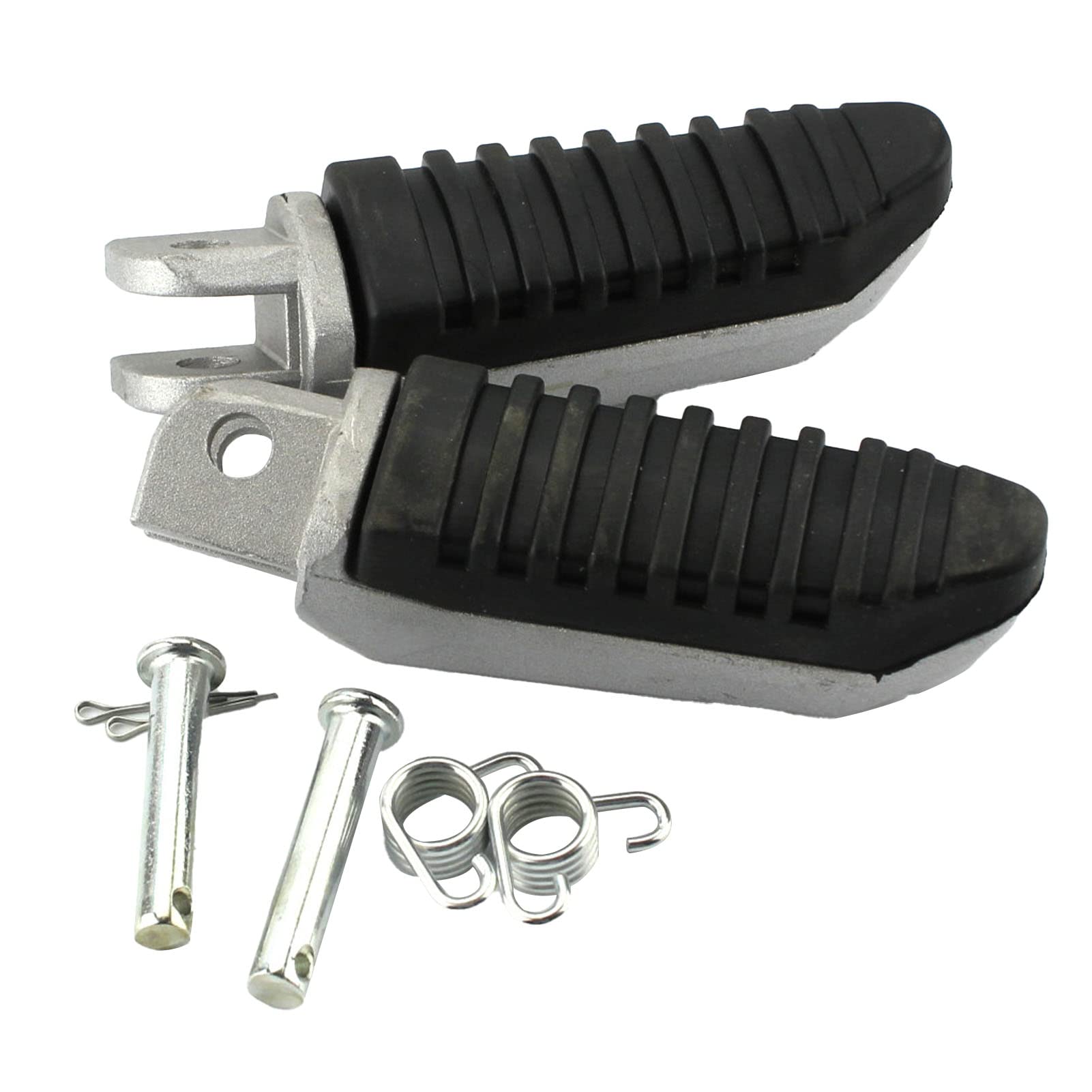 Pedalini per Motocicletta in Alluminio con Gomma – Poggiapiedi Comodi per Moto Elettriche e Tradizionali, 2 Pezzi, Design Ergonomico e Antiscivolo, Adatti per,