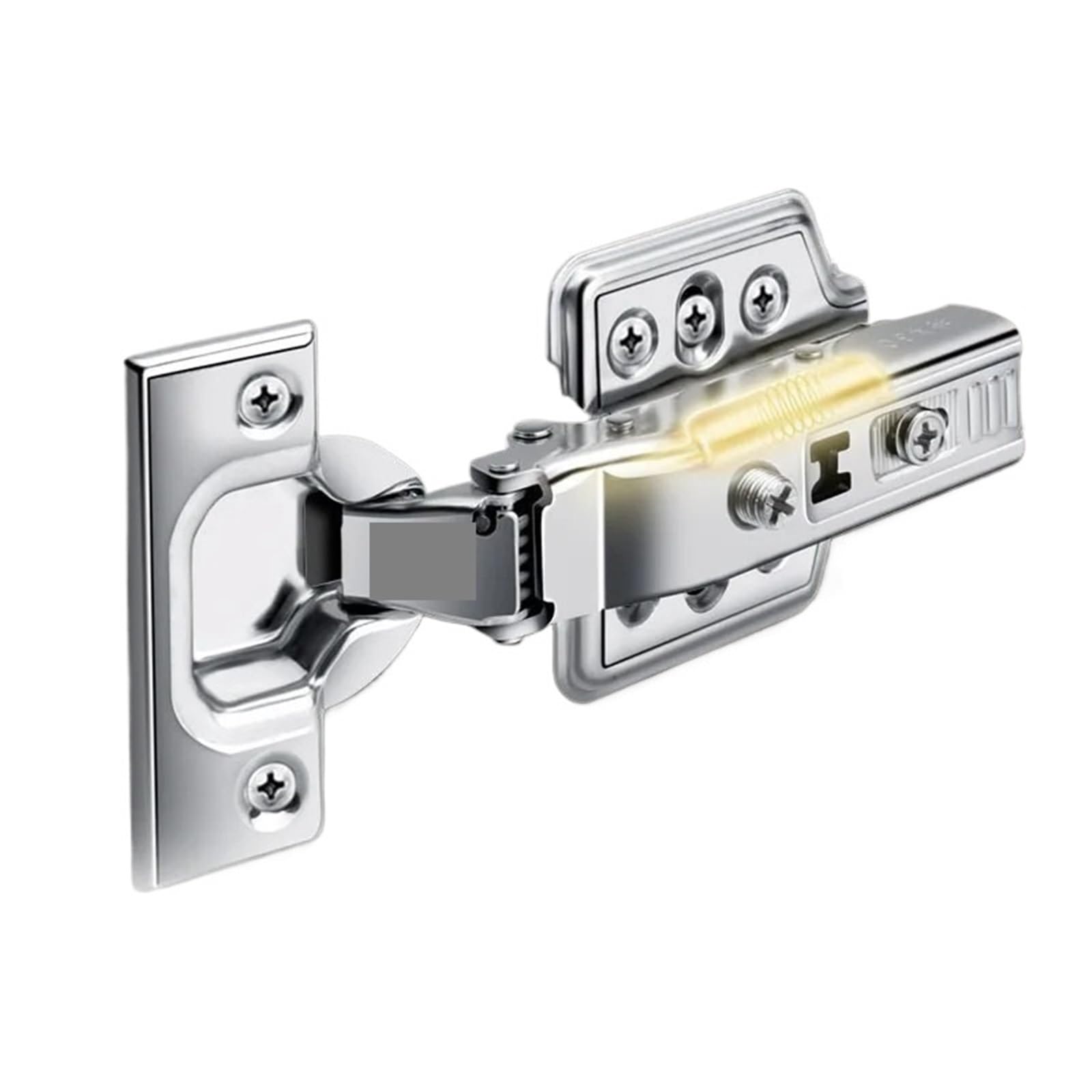 Ryqzhhy Inset - 10Pcs Lift Off Hinges 2/10Pcs Stainless Steel Cabinet Hinges Soft Closing Hydraulic Door Hinge Damper Concealed With Screws(Inset - 10Pcs)