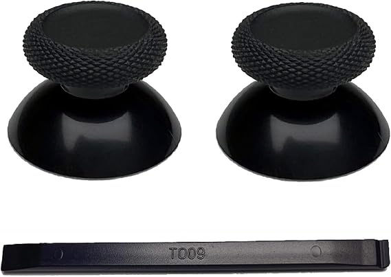 2PCS Black Replacement Thumbsticks for Meta Quest 3, Quest 3S Controller, Analog Thumb Sticks for Oculus Quest 2, for Quest Pro - High Precision Design, Durable Material, Tools Included